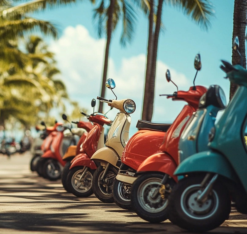 Can you ride a moped along the Oahu Circle Island route?